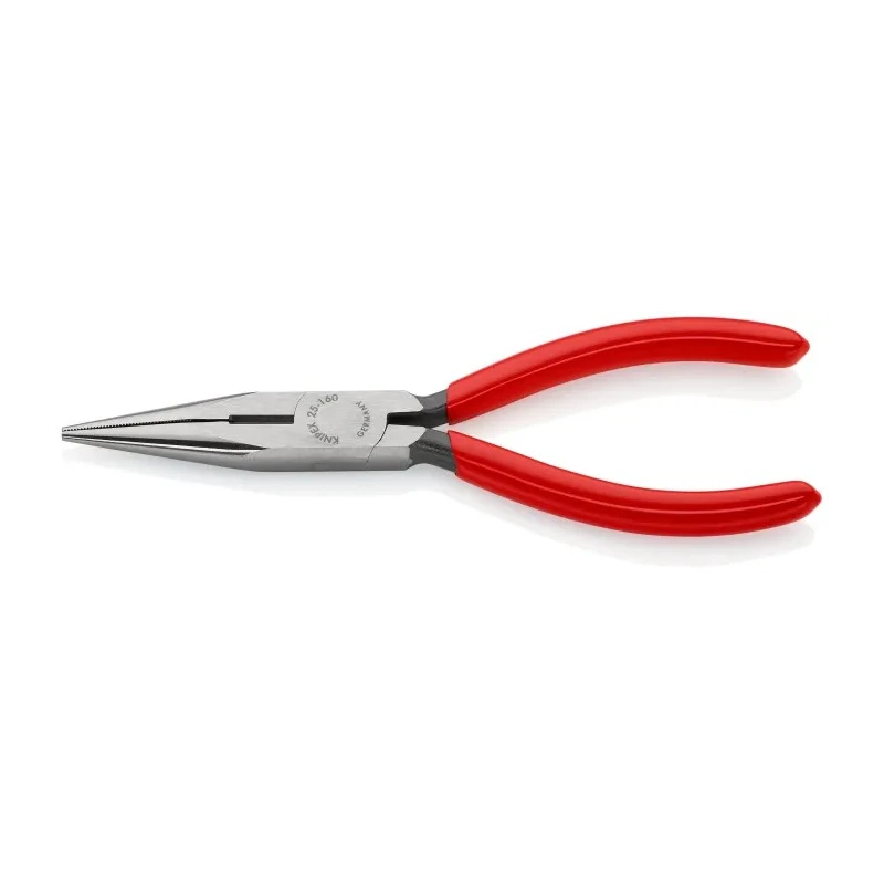 Knipex 1-Piece Long Nose Plier Round Tip 160mm Overall, 50mm Jaw Length 25 01 160