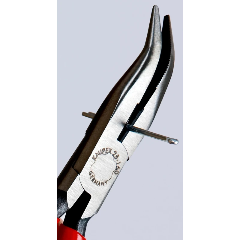 Knipex 1-Piece Long Nose Plier Round Tip 160mm Overall, 50mm Jaw Length 25 01 160