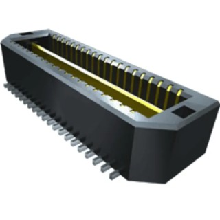 Samtec QTE Series Straight Surface PCB Header, 40 Contacts, 0.8 mm Pitch, 2 Row, Shrouded QTE-020-05-L-D-A-K