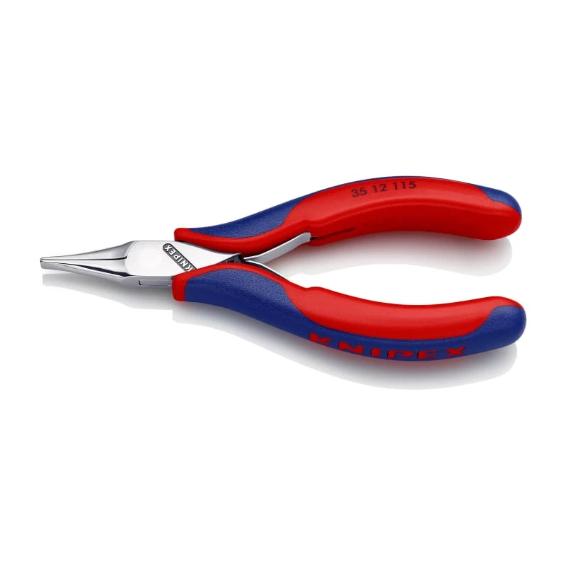 Knipex 1-Piece 115mm Overall Flat Nose Plier Chrome Steel Mirror Polished Jaw 22.5mm 35 12 115