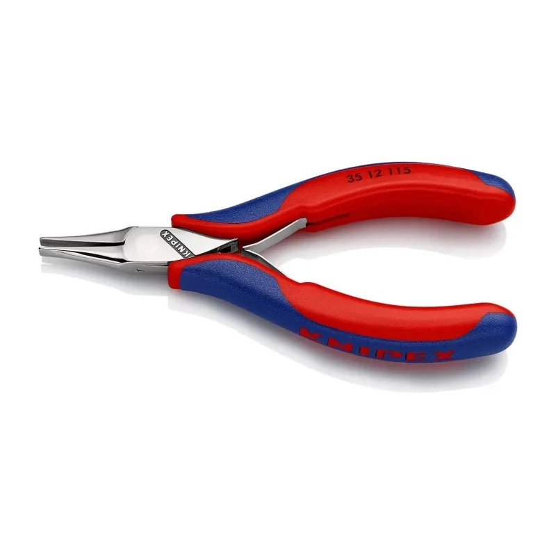 Knipex 1-Piece 115mm Overall Flat Nose Plier Chrome Steel Mirror Polished Jaw 22.5mm 35 12 115