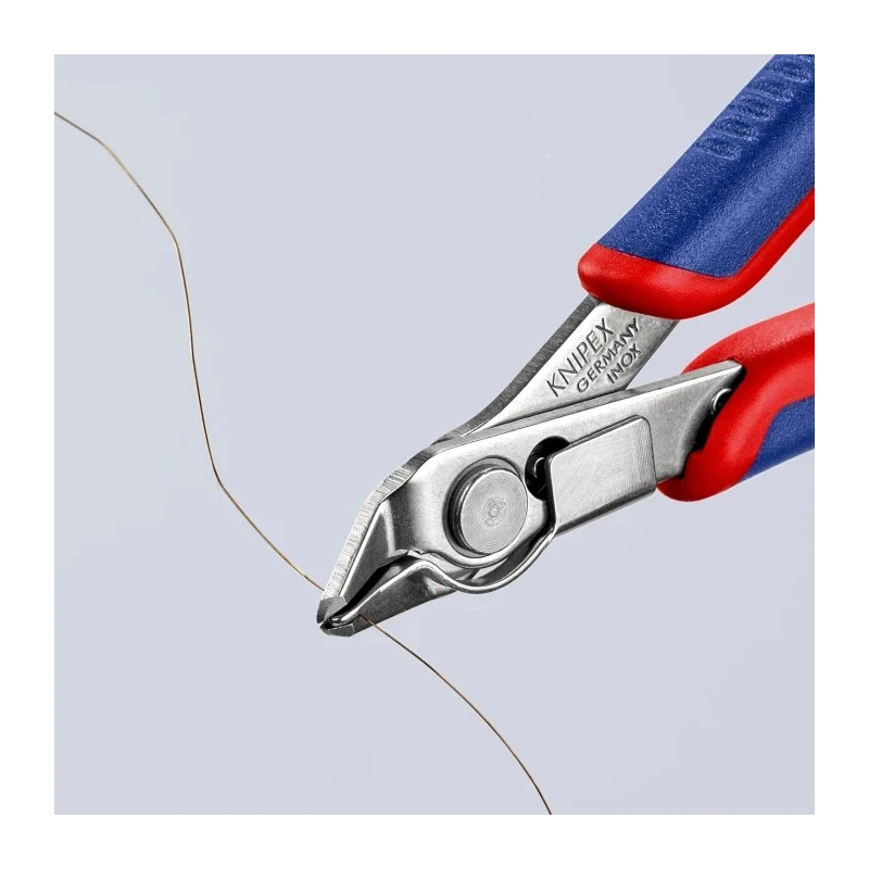 Knipex Super Knips® Without Bevel Side Cutter Stainless Steel Jaw, Bi-Metal Handle, 1.6mm Cutting Capacity 78 13 125