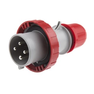 Scame Industrial Power Connector Adapter 3P+PE Cable Mount Straight Red 32A 415V OPTIMA-REVERSE 218.3236RV