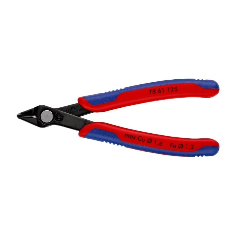 Knipex Super Knips® Without Bevel Side Cutter, Special Tool Steel Jaw, 125mm Overall Length, Model 78 61 125