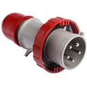 Scame Industrial Power Connector Adapter 3P+N+PE, Cable Mount, Straight Orientation, 32A, 415V, Red, IP66, IP67, 218.3237RV