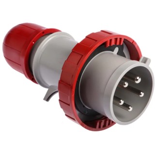 Scame Industrial Power Connector Adapter 3P+N+PE, Cable Mount, Straight Orientation, 32A, 415V, Red, IP66, IP67, 218.3237RV