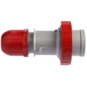 Scame Industrial Power Connector Adapter 3P+N+PE, Cable Mount, Straight Orientation, 32A, 415V, Red, IP66, IP67, 218.3237RV