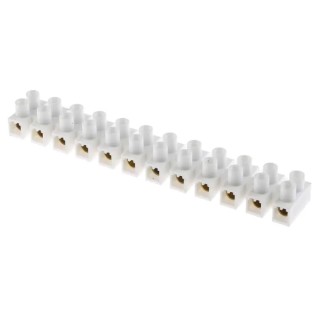 RS PRO Polypropylene Non-Fused Terminal Block 12-Way, 6AWG Wire, 76A Screw, 400V 15mm Pitch 703-3820