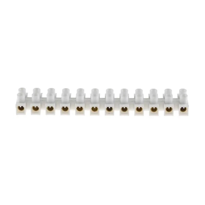 RS PRO Polypropylene Non-Fused Terminal Block 12-Way, 6AWG Wire, 76A Screw, 400V 15mm Pitch 703-3820