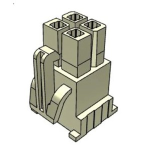 Samtec IPBD Female Crimp Connector Housing 4.19 mm Pitch 4 Way 2 Row Straight IPBD-02-D