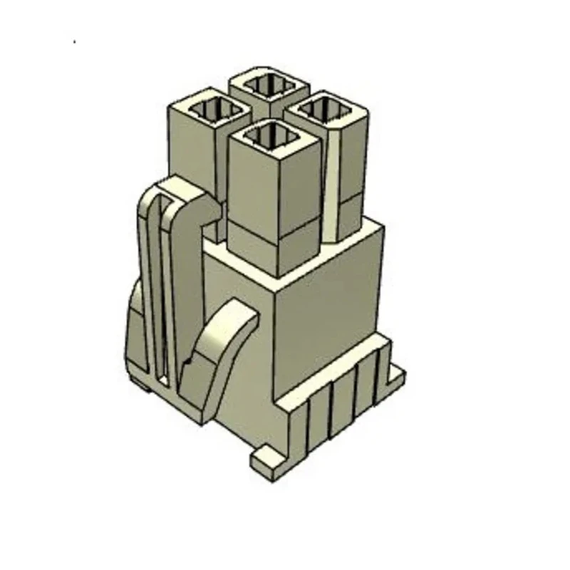 Samtec IPBD Female Crimp Connector Housing 4.19 mm Pitch 4 Way 2 Row Straight IPBD-02-D