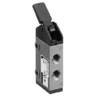 EMERSON ? AVENTICS Lever Pneumatic Manual Control Valve ST Series, ISO 228 G 1/8, 5/2 Valve Function, Stainless 0820403005