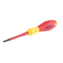 Wiha Insulated Screwdriver PH1 Tip 80 mm Blade VDE/1000V Approved Bi-Material Handle Chrome Vanadium Steel Blade 191mm 00847