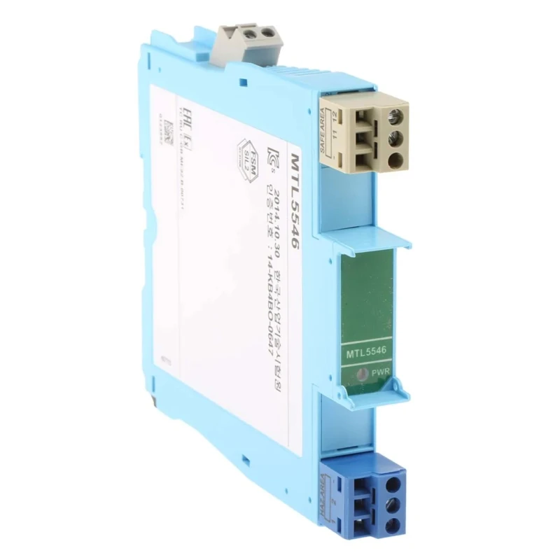 Eaton Zener Barrier 1 Channel Galvanic Barrier DIN Rail Mount ATEX Certified 20-35V DC Supply MTL5546/RS