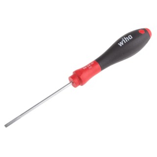 Wiha Slotted Screwdriver, 80 mm Blade, VDE/1000V Approved, Bi-Material Handle, Chrome Vanadium Molybdenum Steel Blade 00686