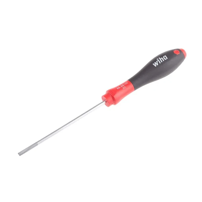 Wiha Standard Slotted Screwdriver, 100 mm Blade, VDE/1000V Approved, 204 mm Overall 00691
