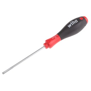 Wiha Slotted Screwdriver, 100 mm Blade, Bi-Material Handle, VDE/1000V Approved, 211mm Overall 00692