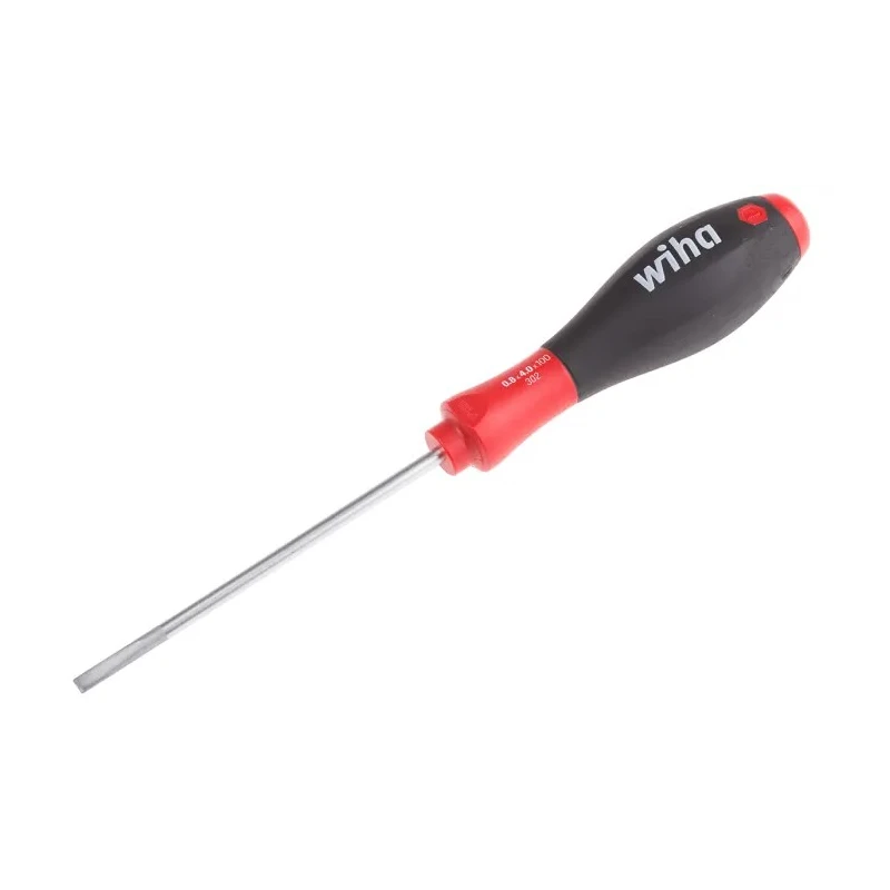 Wiha Slotted Screwdriver, 100 mm Blade, Bi-Material Handle, VDE/1000V Approved, 211mm Overall 00692