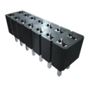Samtec SLW Series Straight Through Hole PCB Socket, 5-Contact, 1 Row, 2.54 mm Pitch, Solder Termination SLW-105-01-T-S