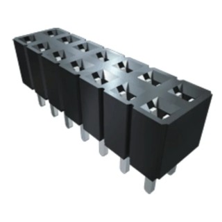 Samtec SLW Series Straight Through Hole PCB Socket, 5-Contact, 1 Row, 2.54 mm Pitch, Solder Termination SLW-105-01-T-S