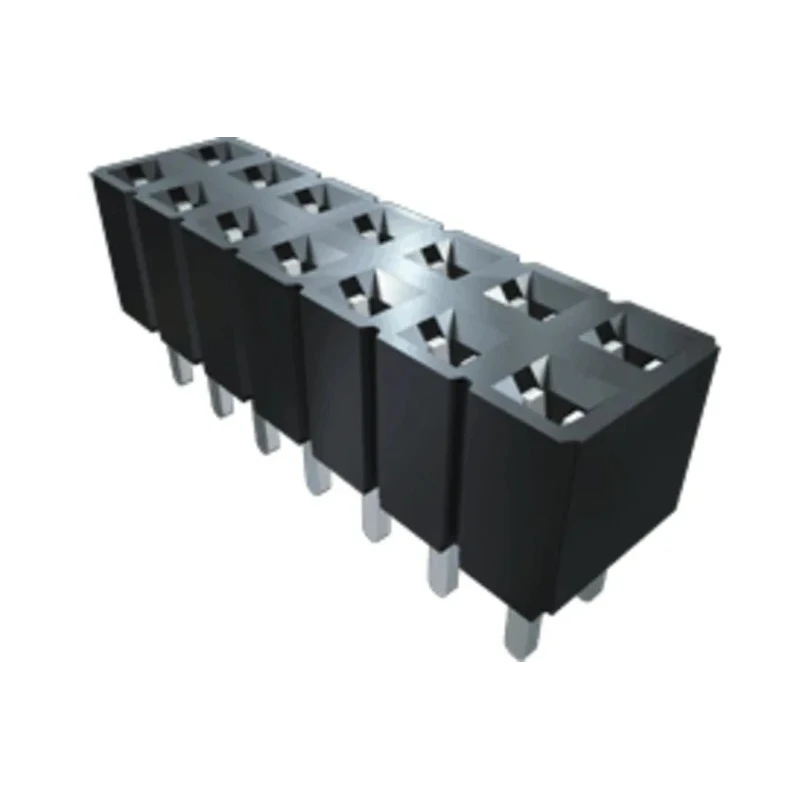 Samtec SLW Series Straight Through Hole PCB Socket, 8-Contact, 1 Row, 2.54 mm Pitch, 5.2A Current, 406V SLW-108-01-T-S