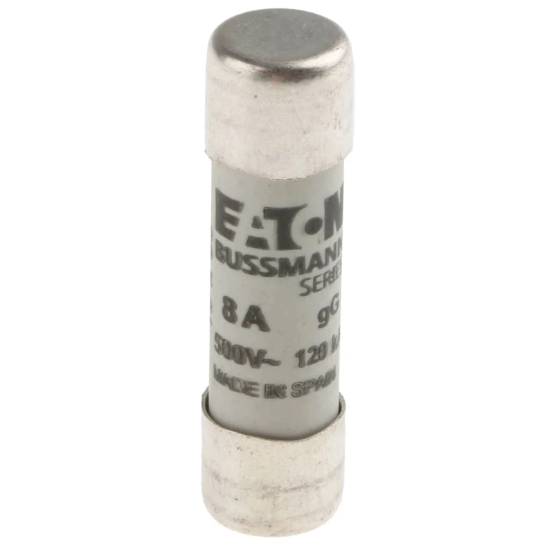 Eaton Ceramic Cartridge Fuse 8A Current Rating 500V AC Voltage 10 x 38 mm Size C10G8