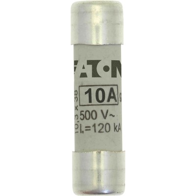 Eaton 10A Ceramic Cartridge Fuse, 10 x 38 mm, 500V AC, High Breaking Capacity C10G10