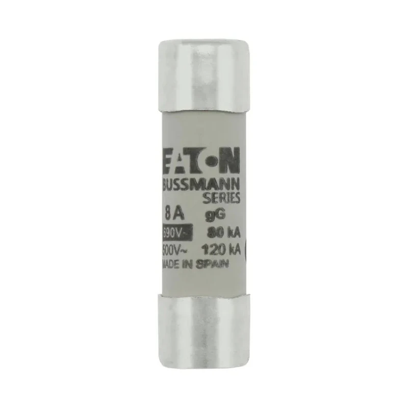 Eaton Ceramic Cartridge Fuse, 8A Current Rating, 690V AC, Ceramic Body, 14 x 51 mm C14G8