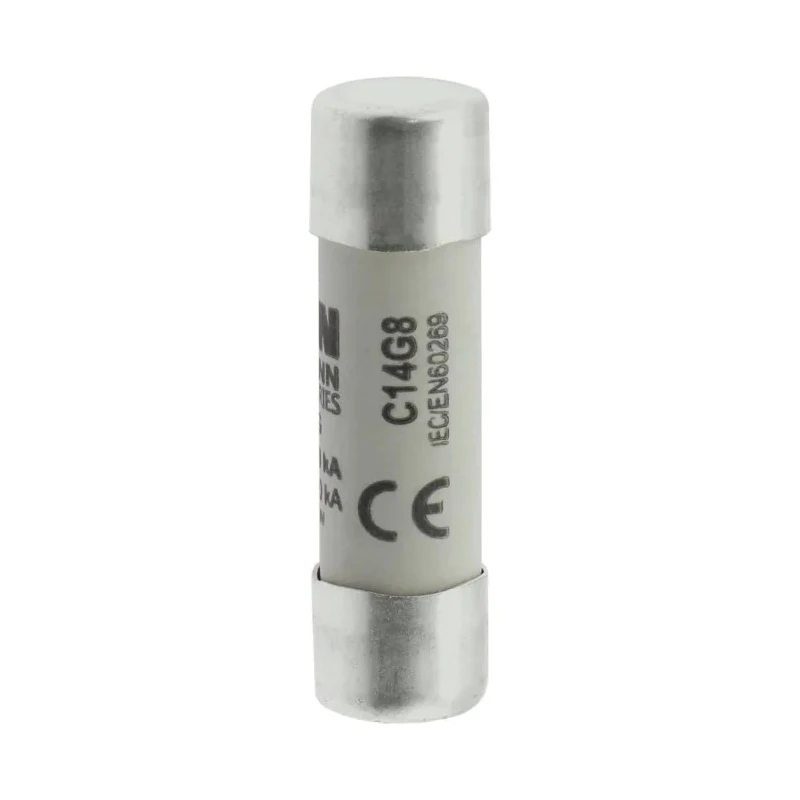 Eaton Ceramic Cartridge Fuse, 8A Current Rating, 690V AC, Ceramic Body, 14 x 51 mm C14G8