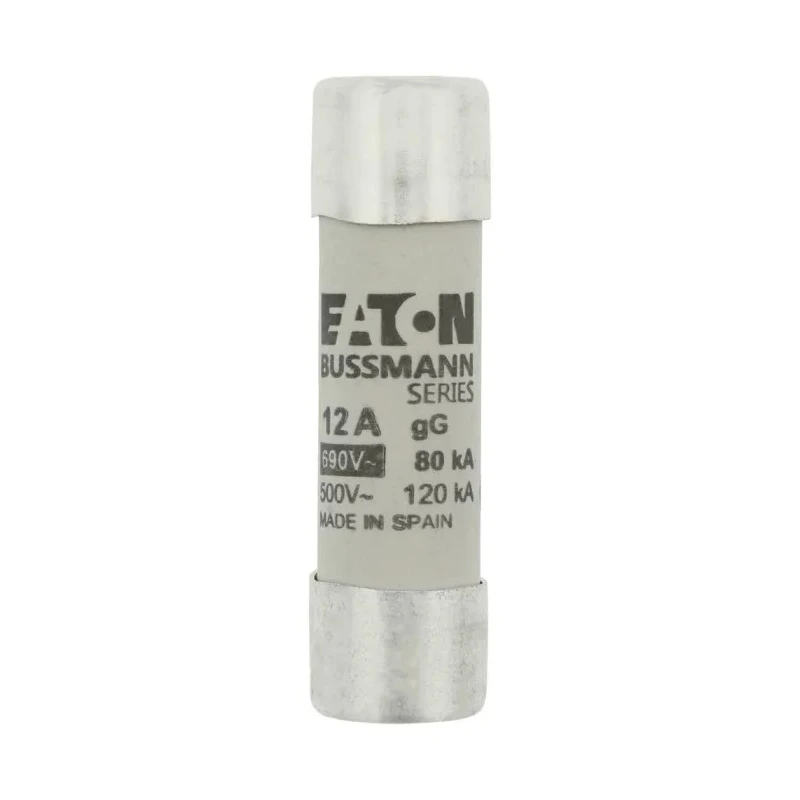 Eaton 12A Ceramic Cartridge Fuse, 14 x 51 mm C14G12