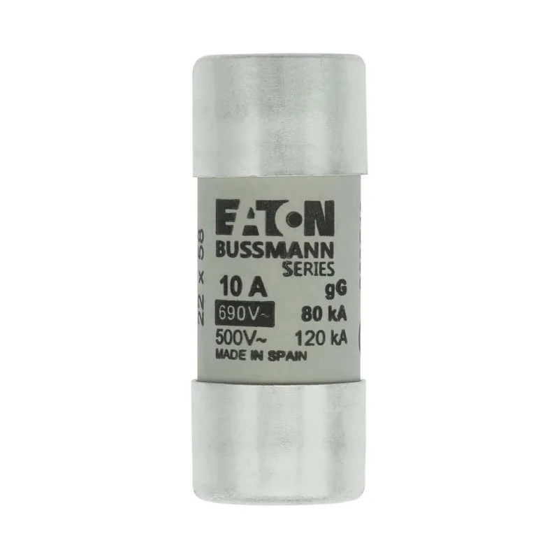 Eaton 10A Ceramic Cartridge Fuse 22 x 58 mm 690V AC Class gG C22G10