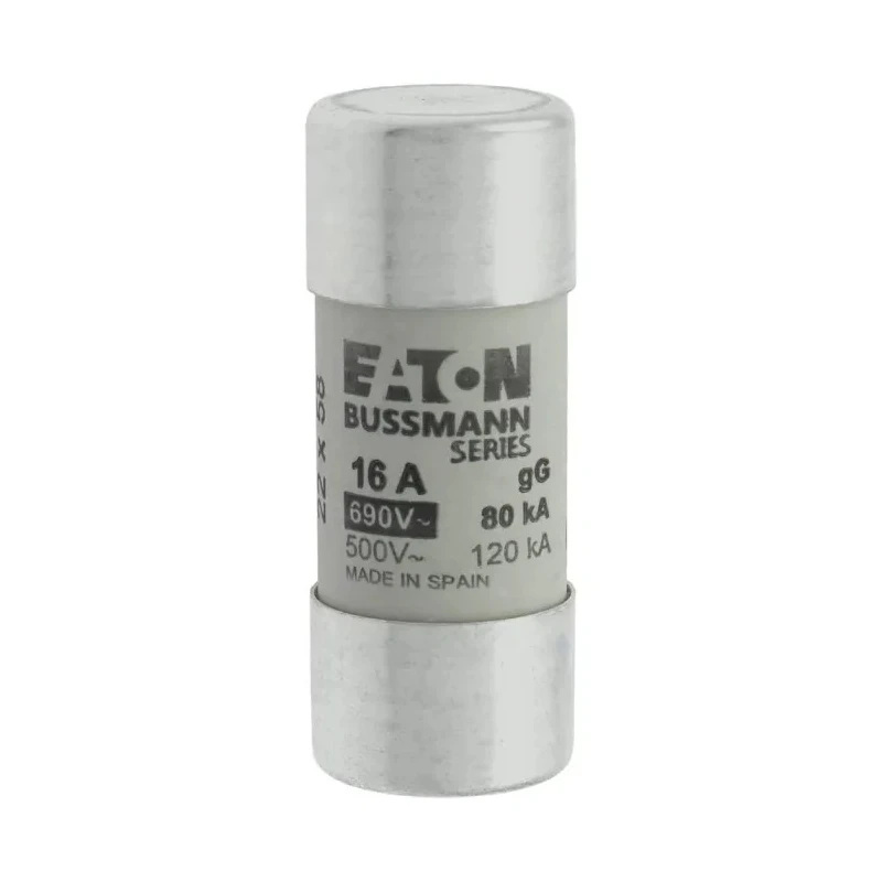 Eaton 16A Ceramic Cartridge Fuse 22 x 58 mm 690 V AC High Breaking Capacity C22G16