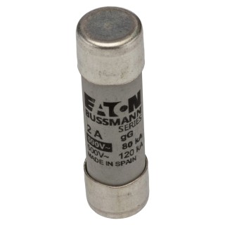 Eaton 2A Ceramic Cartridge Fuse, 14 x 51 mm, High Breaking Capacity 80 kA at 690V AC C14G2