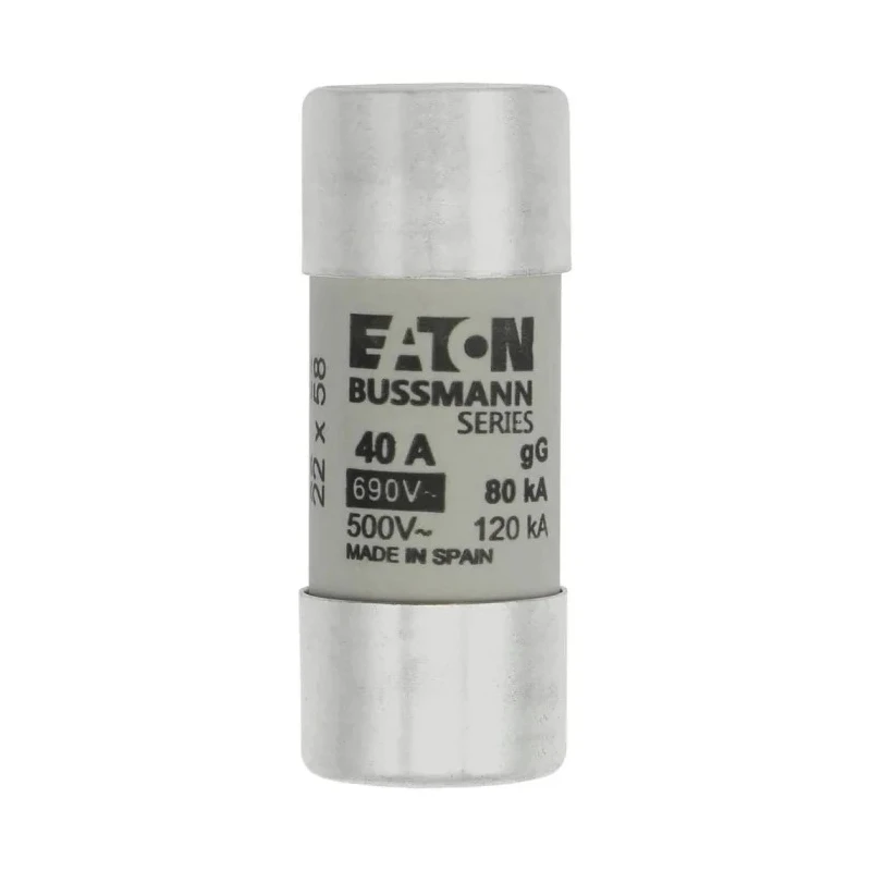 Eaton 40A Ceramic Cartridge Fuse 22 x 58 mm, 690V AC, gG/gL Application C22G40