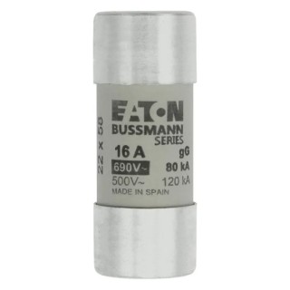 Eaton 16A Ceramic Cartridge Fuse 22 x 58 mm, 690 V AC, Ceramic Body, High Breaking Capacity C22G16