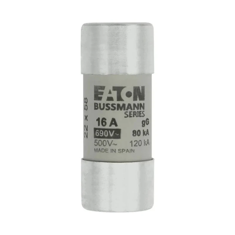 Eaton 16A Ceramic Cartridge Fuse 22 x 58 mm, 690 V AC, Ceramic Body, High Breaking Capacity C22G16