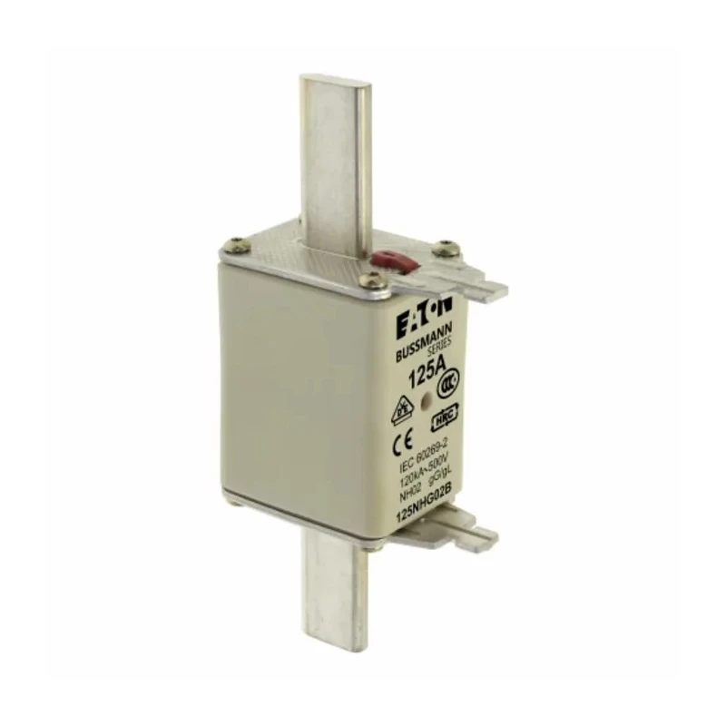 Eaton 125A Centred Tag Fuse NH2 500V AC High Rupture Capacity Dual Indication 125NHG02B