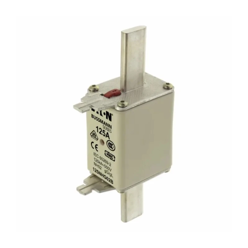 Eaton 125A Centred Tag Fuse NH2 500V AC High Rupture Capacity Dual Indication 125NHG02B