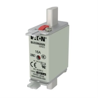 Eaton 16A Centred Tag Fuse NH000 690V AC High Rupture Capacity Reliable Dual Indicator System NH000