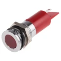 RS PRO Red Panel Mount Indicator 24V dc 20mA Solder Tab Termination IP67 Flush Bezel 703-8829