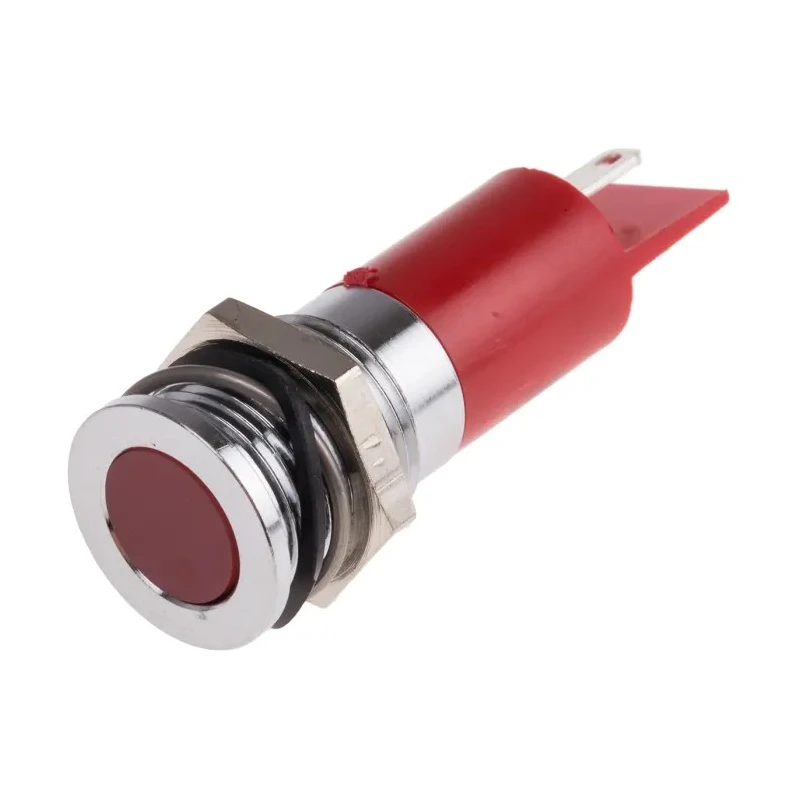 RS PRO Red Panel Mount Indicator 24V dc 20mA Solder Tab Termination IP67 Flush Bezel 703-8829