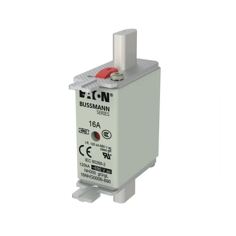 Eaton 16A Centred Tag Fuse NH000 690V AC High Rupture Capacity Ceramic Body NH000 