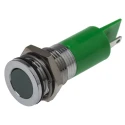 RS PRO Green Panel Mount Indicator 220V AC 3mA Solder Tab IP67 Flush Bezel 703-8841