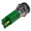 RS PRO Green Panel Mount Indicator 220V AC 3mA Solder Tab IP67 Flush Bezel 703-8841