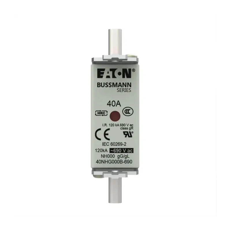 Eaton Centred Tag Fuse NH000, 40A Current Rating, 690V AC, Dual Indication, High Rupture Capacity NH000 