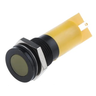RS PRO Yellow Panel Mount Indicator 24V dc 20mA IP67 Flush Bezel 703-8894