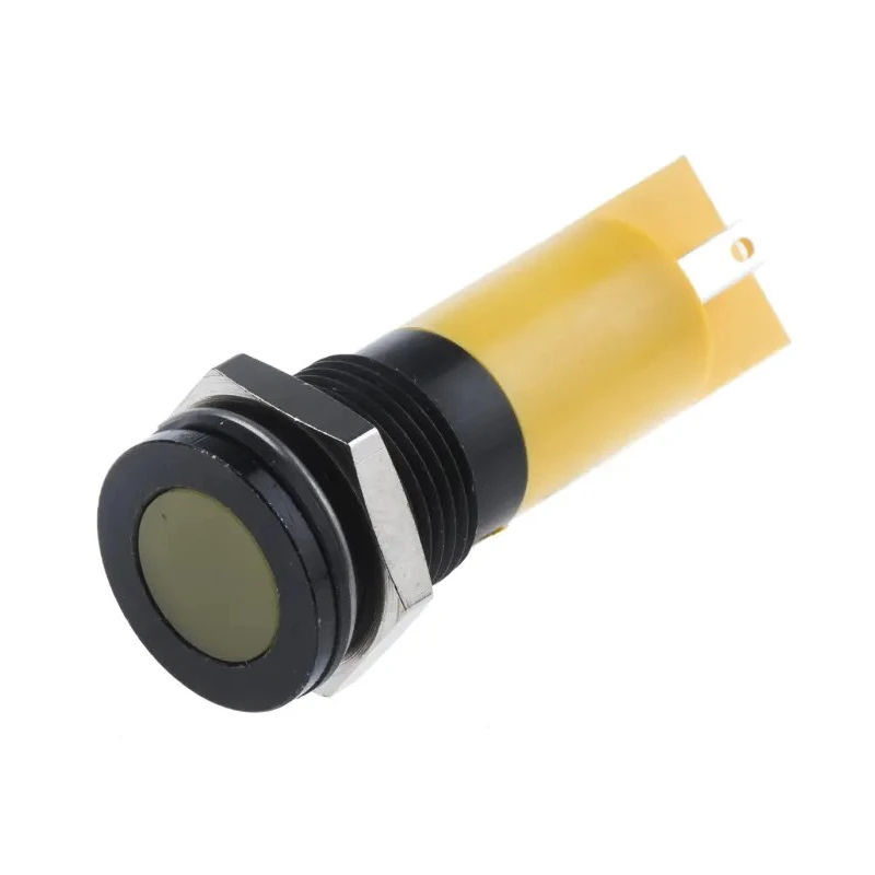 RS PRO Yellow Panel Mount Indicator 24V dc 20mA IP67 Flush Bezel 703-8894