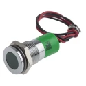 RS PRO Green Panel Mount Indicator 220V AC 3mA Lead Wire Termination IP67 Flush Bezel 703-8967