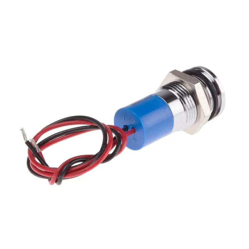 RS PRO Blue Panel Mount Indicator 220V ac 3mA Lead Wire Termination IP67 Flush Bezel 703-8964
