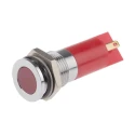 RS PRO Red Panel Mount Indicator 220V AC 3mA Solder Tab Termination IP67 Flush Bezel Silver 703-8847